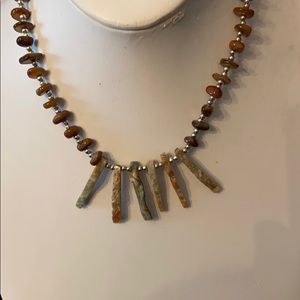 TRIBAL DESERT EARTHY NEUTRAL SHELL NECKLACE